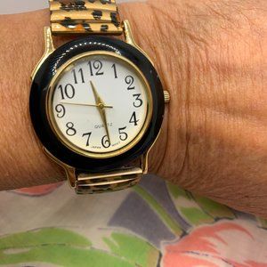 Ladies Animal Print Stretch Quartz Watch